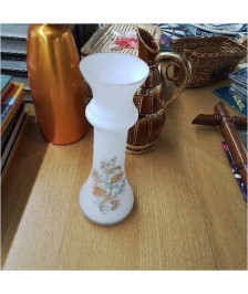 VASE BLANC DECOR FLEURS