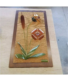 TABLEAU FLEUS PLEXI SIGNE CHARLES 