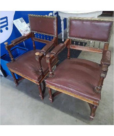 FAUTEUIL CUIR MARRON