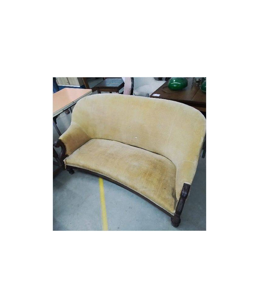 BANQUETTE JAUNE A RESTAURER