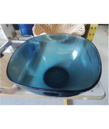 SALADIER EN VERRE BLEUE