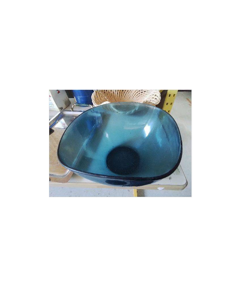 SALADIER EN VERRE BLEUE