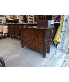 BAR DE STYLE RUSTIQUE EN RONDIN ANNEE 70 OLAVI HANNINEN