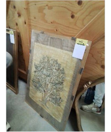 PEINTURE SUR PANNEAU AUX OISEAUX 