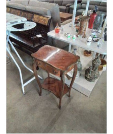 CONSOLE BOIS DE ROSE  FERRURES BRONZE1 TIROIR 1 TABLETTE STYLE LOUIS XV