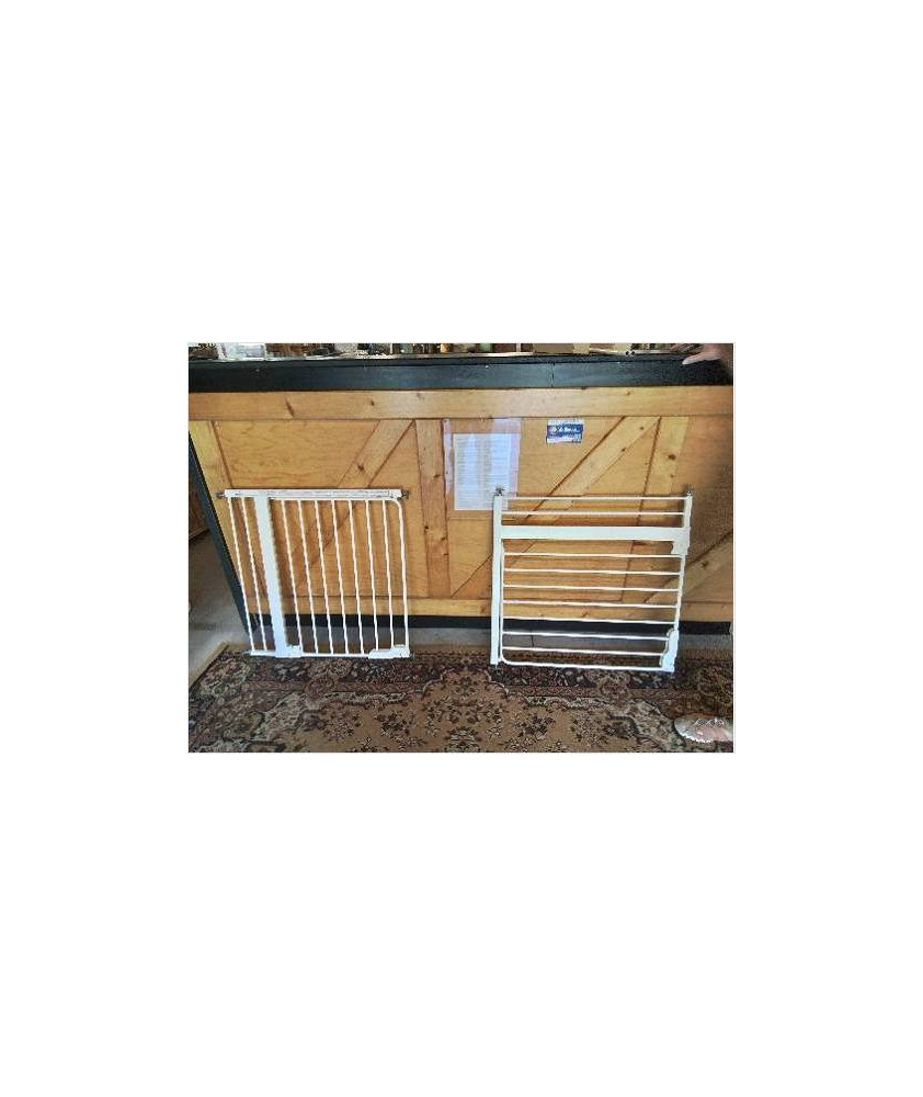 BARRIERE ENFANT MÉTAL BLANC