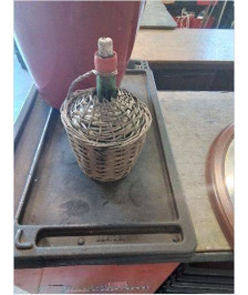 BONBONNE VERRE GAINAGE VANNERIE 