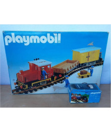 TRAIN TRANSPORT DE MARCHANDISES SET 4025 + TRANSFO 4350 ( VENDU EN L ÉTAT NON TESTÉ )