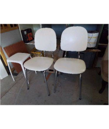 LOT DE 2 CHAISES EN SKY BLANC