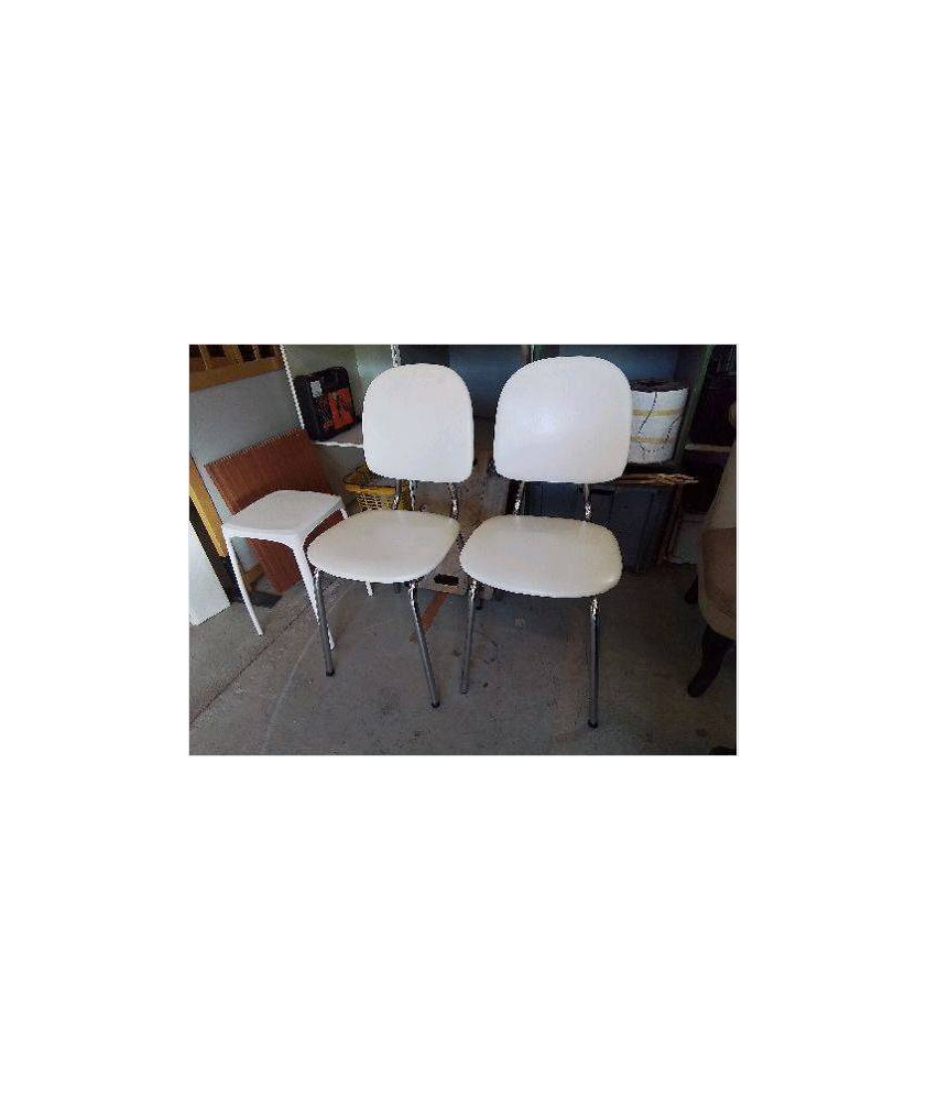 LOT DE 2 CHAISES EN SKY BLANC