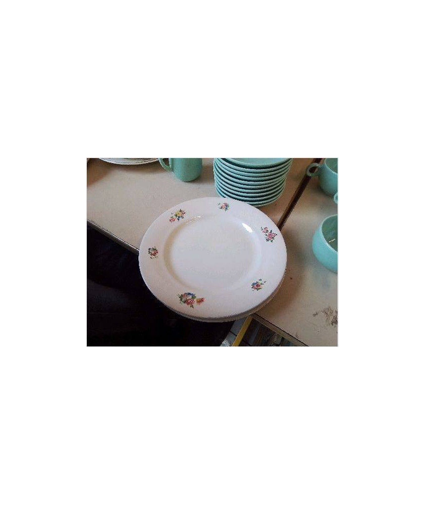 LOT DE 3 ASSIETTES AVEC MOTIF FLORAL 