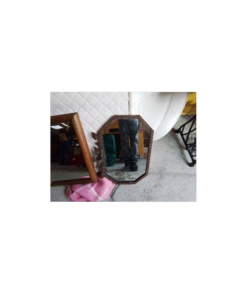 MIROIR CADRE ROSE 
