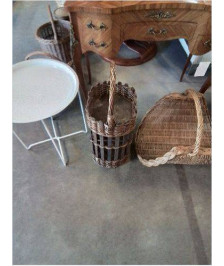 PANIER PORTE BOUTEILLES VANNERIE ET BOIS