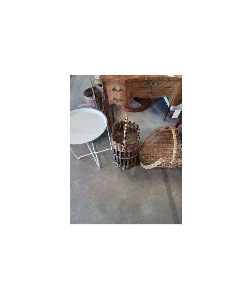 PANIER PORTE BOUTEILLES VANNERIE ET BOIS