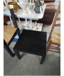 TABLE BASSE CARRÉ BOIS NOIR