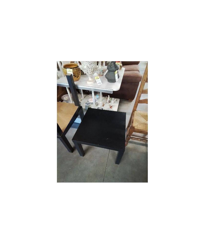 TABLE BASSE CARRÉ BOIS NOIR