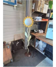 LAMPADAIRE TOURNESOL METAL EGLO ANNÉES 90