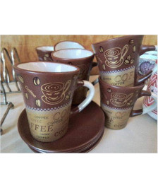LOT DE 6 TASSES A CAFE