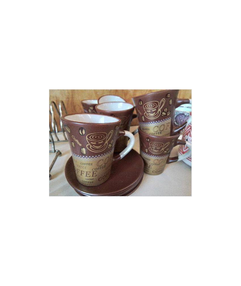 LOT DE 6 TASSES A CAFE