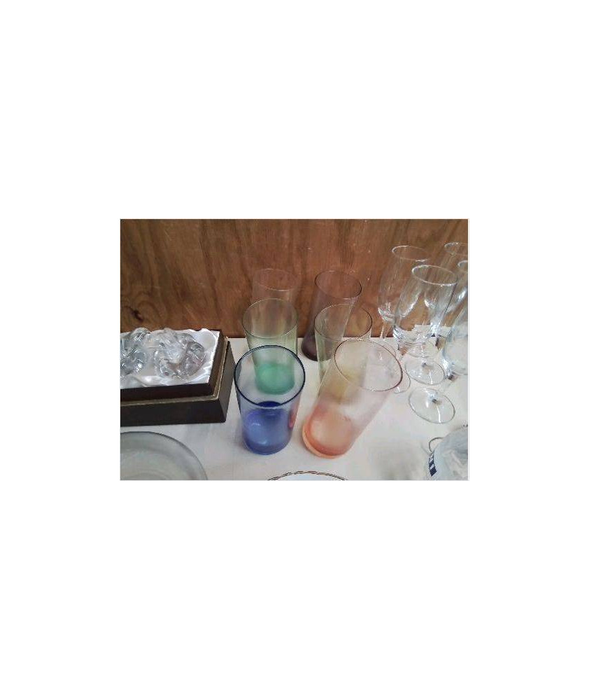 LOT DE VERRE COLORÉ