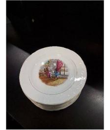12 ASSIETTES TERRE DE FER ST AMAND LES MOIS (OCTOBRE RECOLLEE)