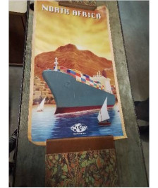 AFFICHE OFFSET  CMA CGM THE FRENCH LINE NORTH AFRICA AGENCE ANIS  2002 98X56