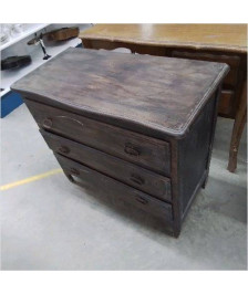 COMMODE 3 TIROIRS GRISE