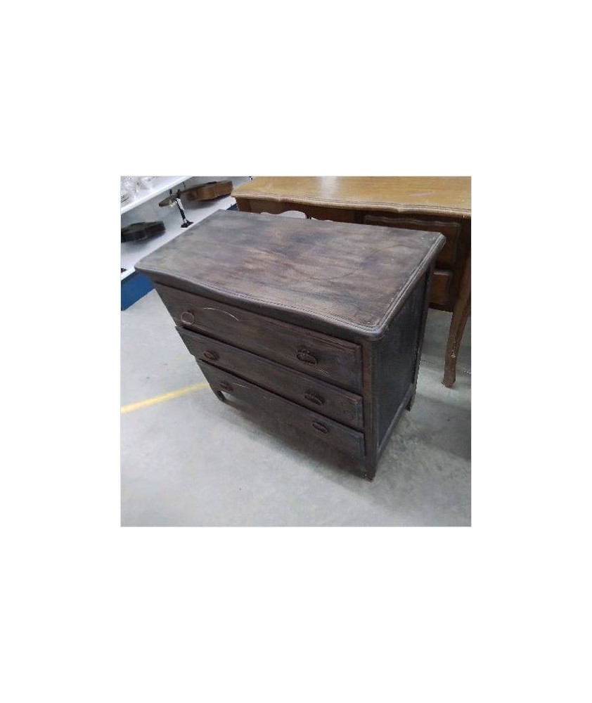 COMMODE 3 TIROIRS GRISE