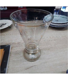 VASE VERRE DECOR DORÉ