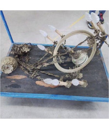 LUSTRE 9 BRANCHES GRAND MODELE OPALINE 