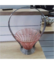PANIERE VERRE ROSE