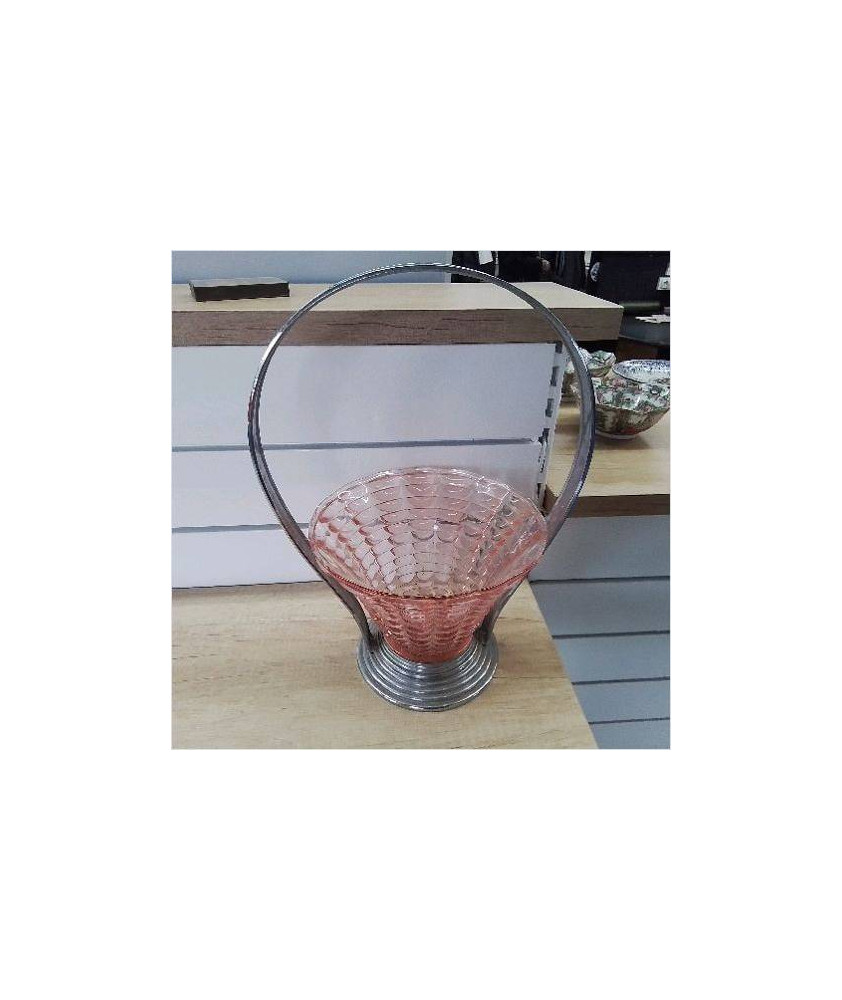 PANIERE VERRE ROSE