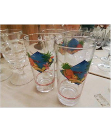 LOT DE 2 VERRES A JUS DE FRUIT