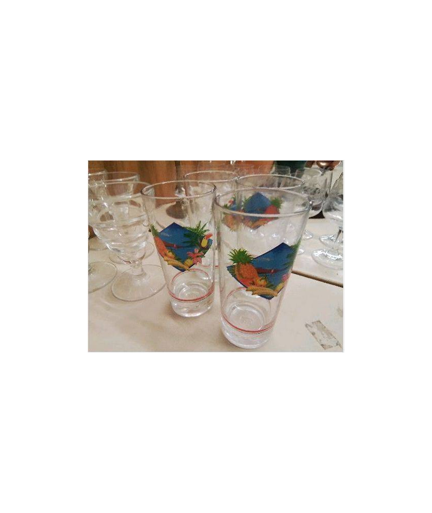 LOT DE 2 VERRES A JUS DE FRUIT