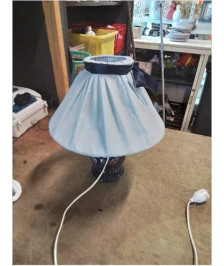 LAMPE CÉRAMIQUE BLEU AJ VOLANT BLEU 