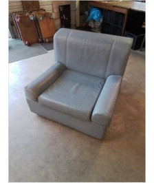 FAUTEUIL CONVERTIBLE PU BLEU 