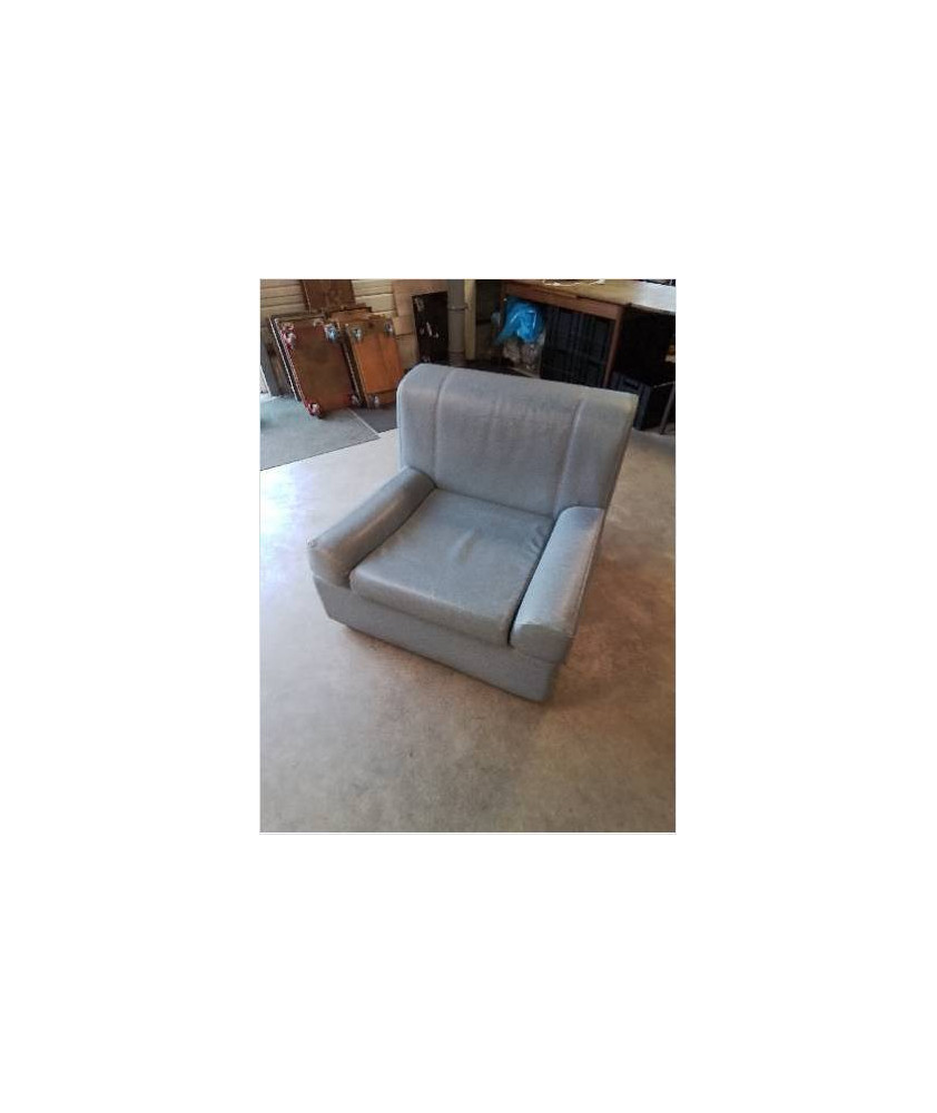 FAUTEUIL CONVERTIBLE PU BLEU 