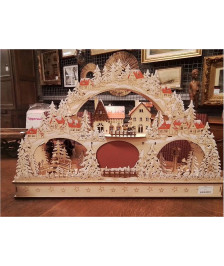 DECOR VILLAGE BOIS NOEL ECLAIRE