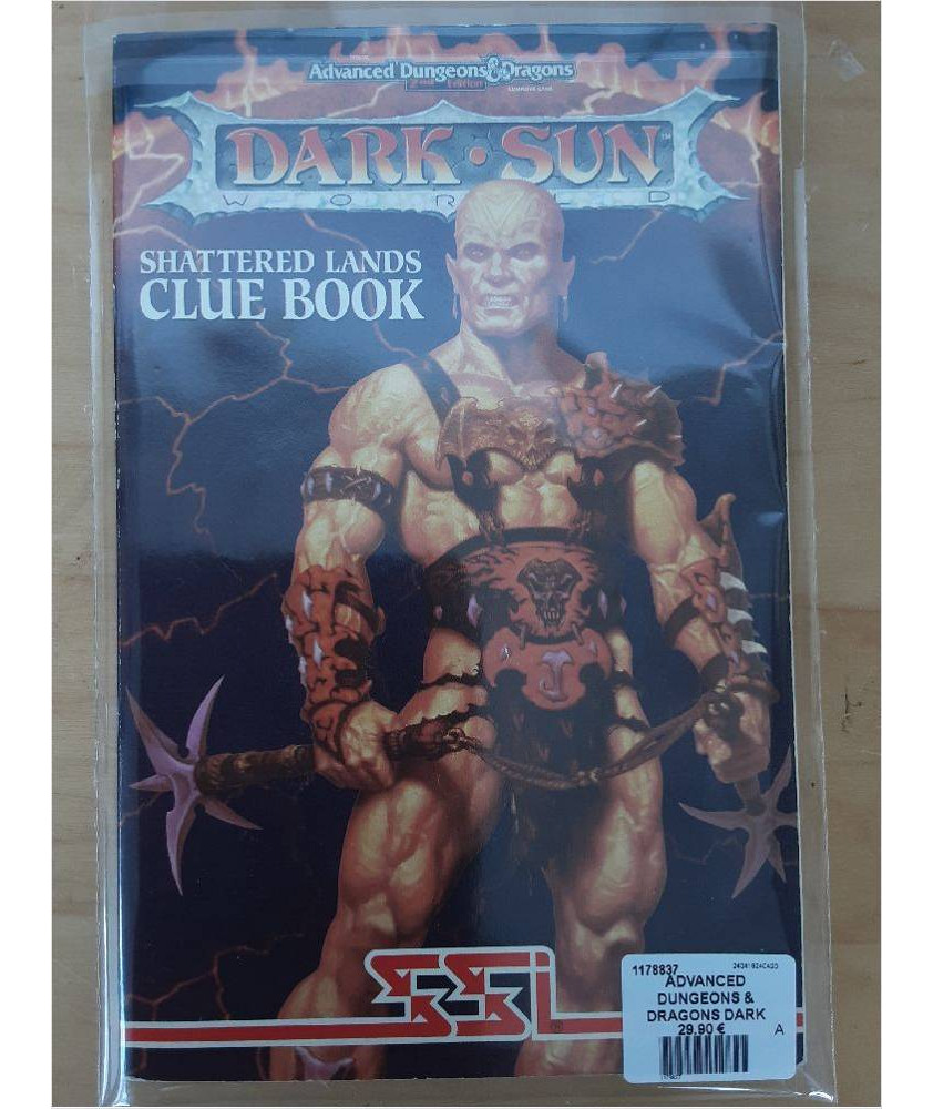 ADVANCED DUNGEONS & DRAGONS DARK SUN CLUE BOOK ADVANCED DUNGEONS & DRAGONS DARK SUN CLUE BOOK