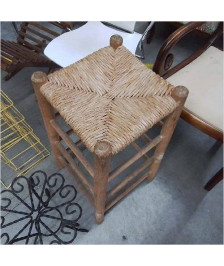 TABOURET PAILLÉ HAUT