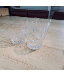 LOT DE 6 VERRES EN CRISTAL TAILLÉ