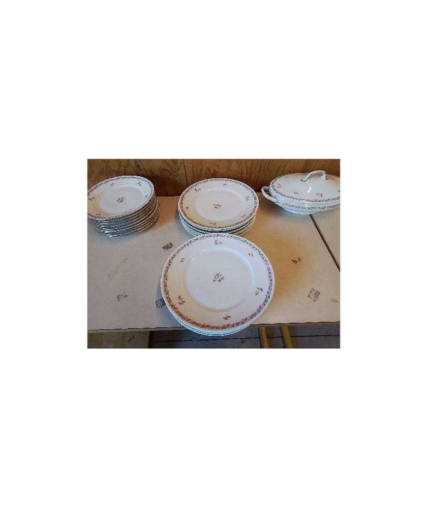 ASSIETTE PLATE AVEC BORD MOTIF FLORAL