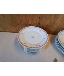 ASSIETTE À DESSERT AVEC BORDURE MOTIF FLORAL 