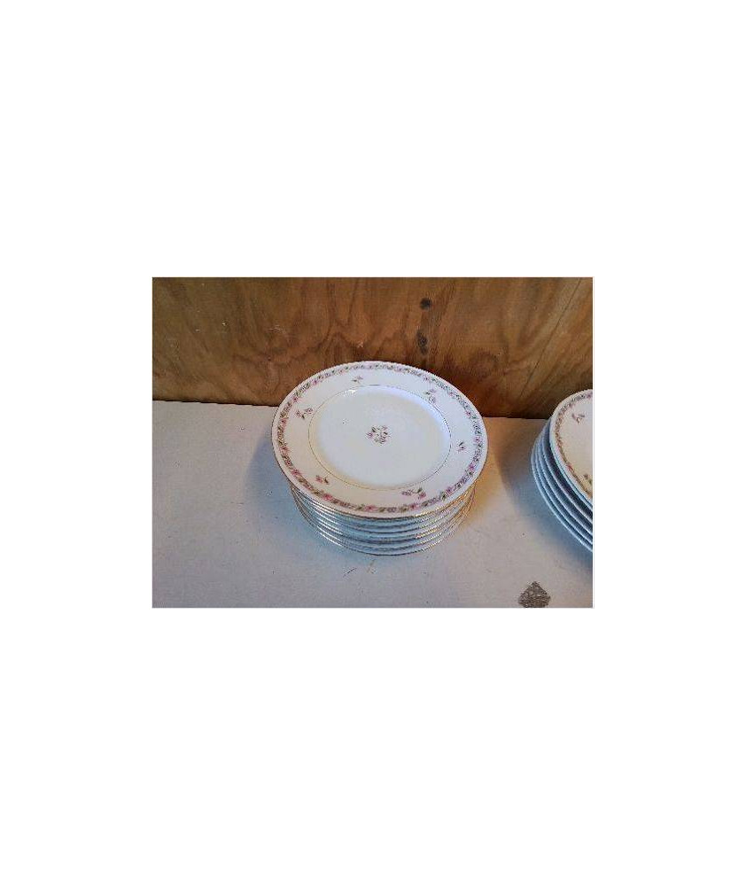 ASSIETTE À DESSERT AVEC BORDURE MOTIF FLORAL 