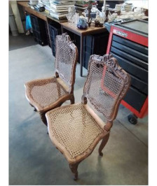 PAIRE DE CHAISES A LA REINE   LOUIS XV  ÉPOQUE XVIIIE EN L\'ÉTAT