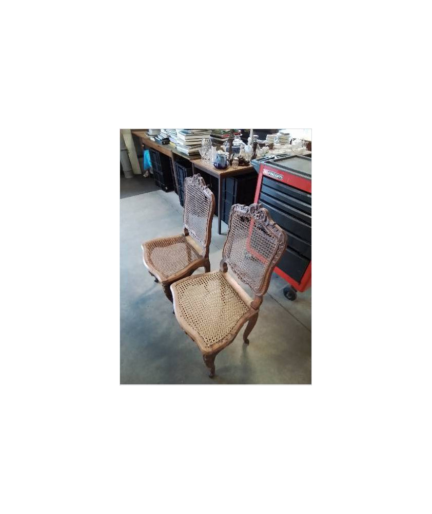 PAIRE DE CHAISES A LA REINE   LOUIS XV  ÉPOQUE XVIIIE EN L\'ÉTAT