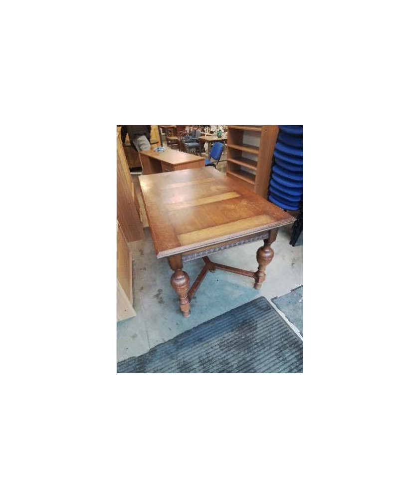 TABLE RECTANGULAIRE EXTENSIBLE A ENTRETOISE PIEDS BALUSTRE 150X90X78 TABLE RECTANGULAIRE EXTENSIBLE A ENTRETOISE PIEDS BALUSTRE 150X90X78