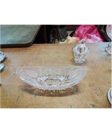 COUPE OBLONGUE CRISTAL TAILLÉ 