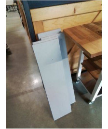 ETAGERE MURALE RESINE GRIS 90X24