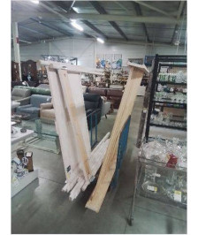 LIT A BLADAQUIN MAISON DU MONDE BOIS CERUSÉ 140X190